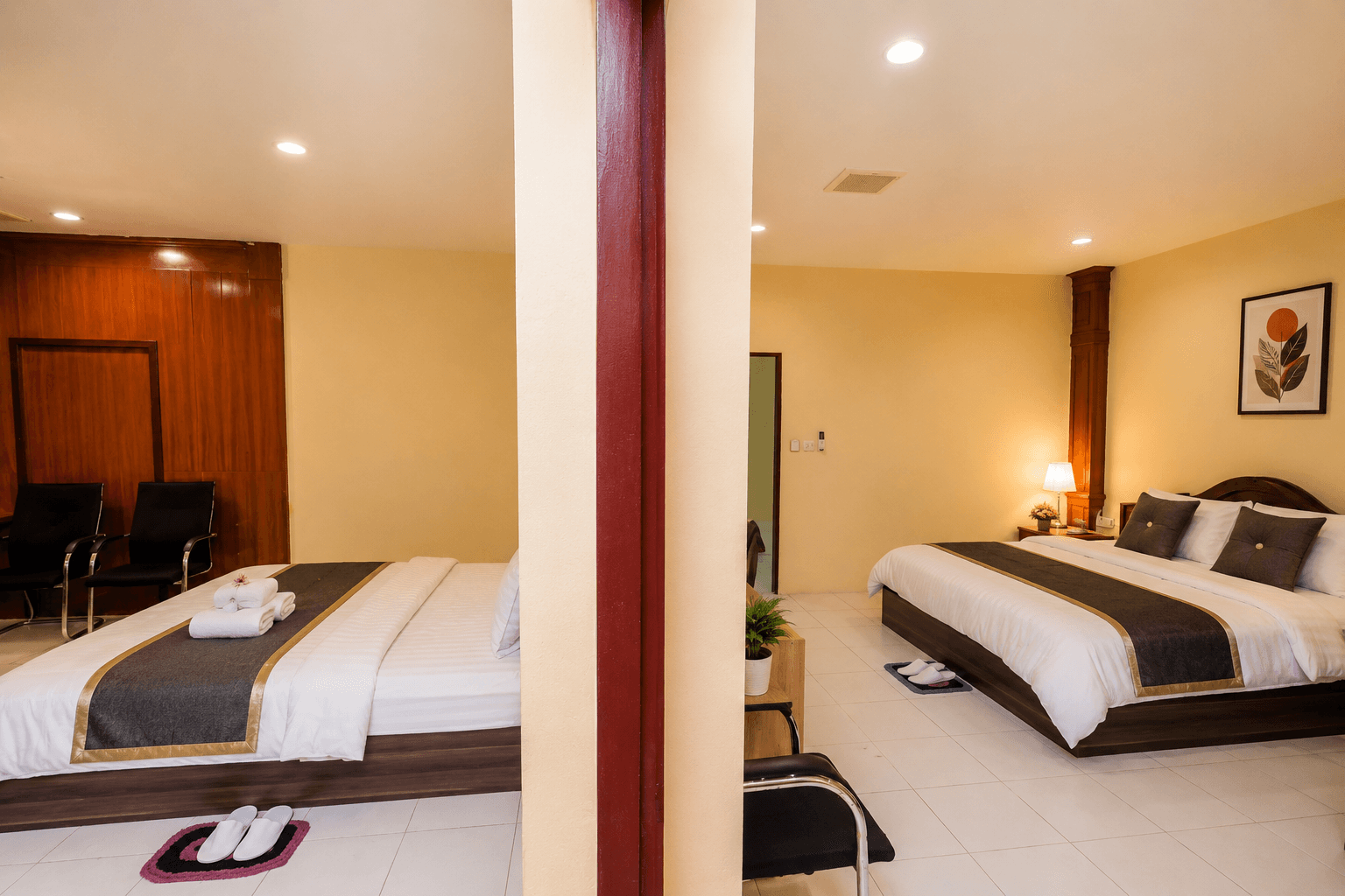 Family room with two beds